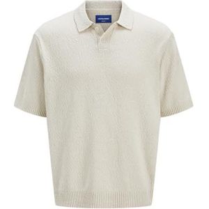 JACK & JONES Jorparos Knit SS Polo voor heren, sea salt, XL
