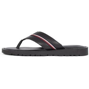 TOMMY HILFIGER Core Hilfiger Toe Post Sandalen - Zwart - 100% Kwaliteit