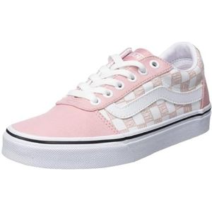Vans Ward Canvas Sneaker voor dames, Vans Logo Check Roze Wit, 42 EU