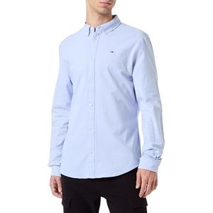 Tommy Jeans heren L/S Shirts/Geweven Tops Tjm Slim Stretch Oxford Shirt Dm0dm09594,Matig Blauw,XXS