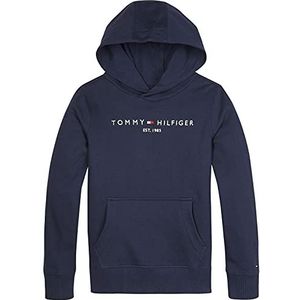 Tommy Hilfiger Essential Hoodie Hoodie Unisex Kinderen, Twilight Navy, 10 ans