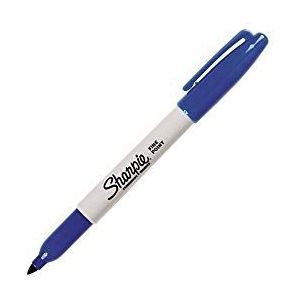 Sharpie Fine Point Fijne kant blauw - permanente marker (blauw, fijne punt, veel, fijn, metaal, papier, kunststof)