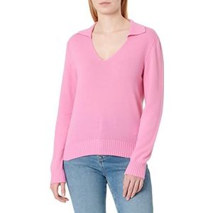 United Colors of Benetton Poloshirt met lange mouwen voor dames, Roze 011, L