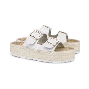 Love Moschino JA28393G0MIA0100, damespantoffels, wit, 36 EU, Wit, 36 EU