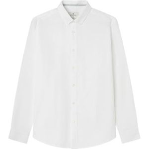SPRINGFIELD Frame Garment Diyed Herenhemd, standaard wit, S