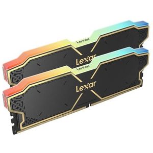 Lexar THOR RGB DDR5 RAM 32 GB Kit (2x16GB) 6000 MHz, DRAM 288-pins UDIMM desktopgeheugen, high-performance gaming computergeheugen ondersteunt Intel XMP 3.0/AMD Expo, On-die ECC, 1.35V