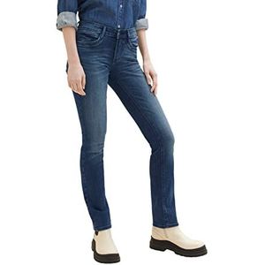 TOM TAILOR Dames Alexa Straight Jeans 1035739, 10282 - Dark Stone Wash Denim, 27W / 32L