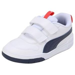 PUMA Multiflex SL V Inf, uniseks sneakers voor kinderen, Puma White Peacoat PUMA Red, 35 EU