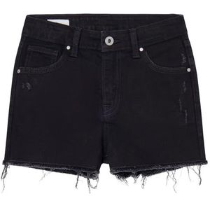 Pepe Jeans A-Line Hw Jr Shorts voor meisjes, zwart (Denim-XG8), 6 jaar, zwart (denim-xg8), 6 Jaren