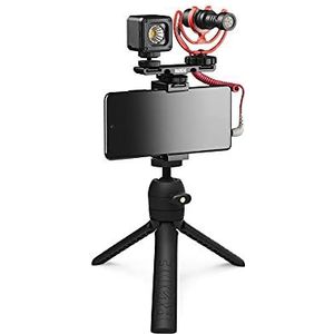 RØDE Vlogger Kit Complete mobiele filmmaker met hoogwaardige microfoon, statief, LED-lamp en accessoires voor het maken van content (editie voor smartphones met 3,5 mm ingang)