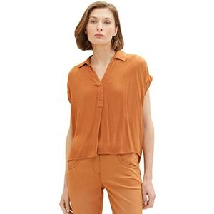 TOM TAILOR Dames 1036699 blouse, 31650 terracotta bruin, 38, 31650, terracotta bruin, 38