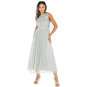 Maya Deluxe Bridesmaid Jurk voor dames, Green Lily., 56 NL