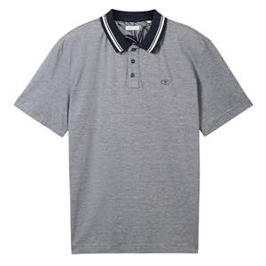 TOM TAILOR Poloshirt voor heren, 35596 - Navy White Stripes, L