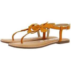GIOSEPPO Velcan platte sandalen voor dames, oranje, maat 40, Oranje, 40 EU