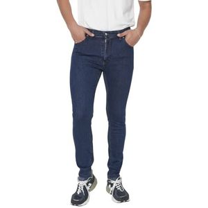 Trendyol Mannelijke normale taille Skinny fit Skinny jeans, marineblauw, 46