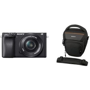 Sony Alpha 6400 | APS-C spiegelloze camera met 16-50 mm f/3.5-5.6 powerzoomlens (snelle 0,02s autofocus, kantelbaar display voor vlogging) + tas LCS-AMB