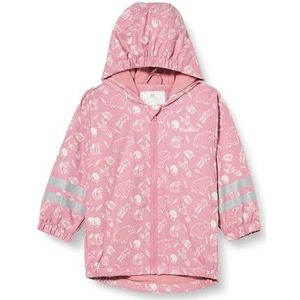 Playshoes - Regenjas - Roze Allover - Unisex Kinderen - Fleece Voering - 86 cm