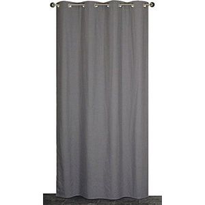Homemaison gordijn van zware stof, polyester, grijs, 240 x 140 cm