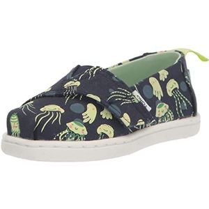 TOMS Klassieke Alpargata Loafer Flat voor jongens, Navy Glow Kwallen, 9 UK Child
