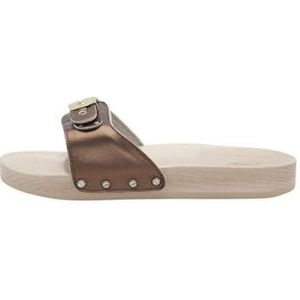 Scholl Pescura Flat Damessandalen, Brons, 36 EU