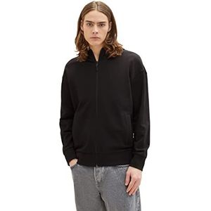 TOM TAILOR Denim Heren sweatshirt-jas met rugprint, 29999 - Black, S