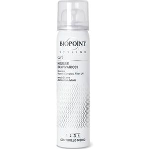 Biopoint Styling Mousse Haarglätter, definiert und formt lockiges Haar, mit UV-Sonnenfilter, Reiseformat 75 ml