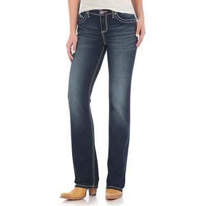 Wrangler Vrouwen Ultimate Riding Q-Baby Boot Cut Jean, Dark Wash, 11, Donker wassen, 11