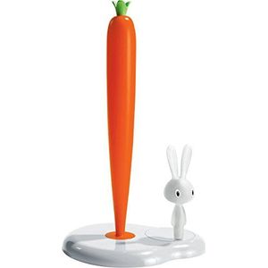 Alessi Bunny and Carrot Keukenrolhouder, Hoog, Wit