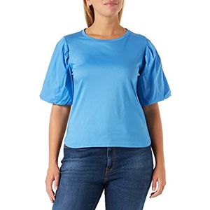 United Colors of Benetton T-shirt voor dames, korte mouwen, blu16f, M