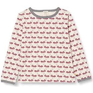 loud + proud Uniseks kinder-T-shirt met lange mouwen met mierenprint, GOTS-gecertificeerd T-shirt, grape, 122/128 cm