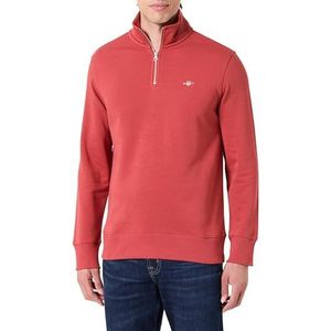 Gant - REG SHIELD HALF ZIP SWEAT - Sweatshirt - Modern Rust - Met Logoborduursel op Borsthoogte
