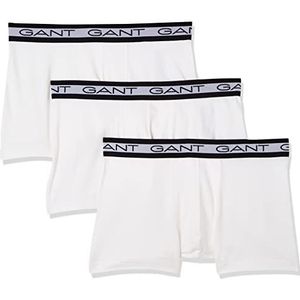 GANT Heren Basic Trunk 3-pack boxershorts, zwart/wit, standaard, zwart/wit, Eén maat