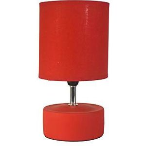 Homea 6LCE084RO lamp, keramiek, 40 W, rood, L 14 x H 25,5 cm