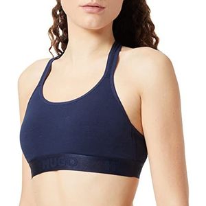 HUGO Dames Padded Sporty Logo Bralette, Dark Blue405, M