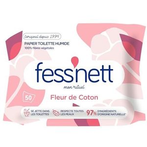 Fess'nett Fess'nett Papier Toilette Humide Peaux Normales 50 Lingettes Vert  Ylang (lot de 6) 