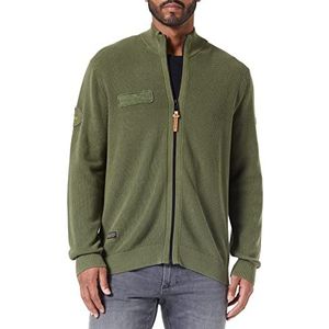 camel active Heren 409525/8K13 gebreide jas, olijfbruin, S