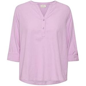 KAFFE Damesblouse met lange mouwen, regular fit, Kamajse damesblouse, Lupine, 34