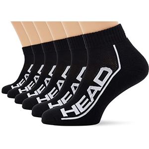 HEAD Quarter sokken (6 stuks) uniseks, Zwart, 43-46