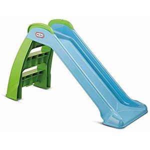 Little Tikes First Slide - Speelset voor Binnen of Buiten - Tuin- en Buitenspeelgoed voor Kinderen, Duurzaam, Stabiel, Veilig - Blauw & Groen. Vanaf 18 Maanden