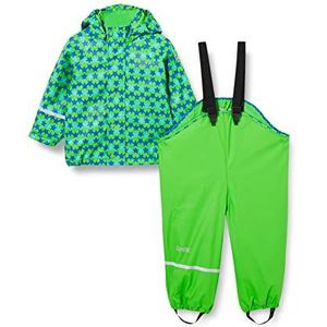 CareTec Baby en kinderen regenjas en regenbroek met fleece voering in set, groen (974-4004), 98, groen, 98 cm