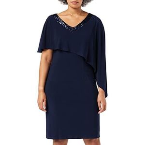 Gina Bacconi Dames crêpe en chiffon cape jurk cocktail, zee groen, 12