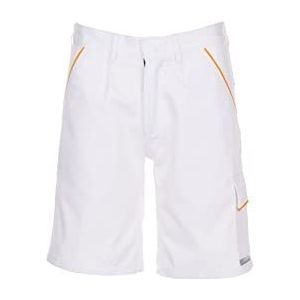 Planam shorts Highline, maat S, zuiver wit/geel, 2377044
