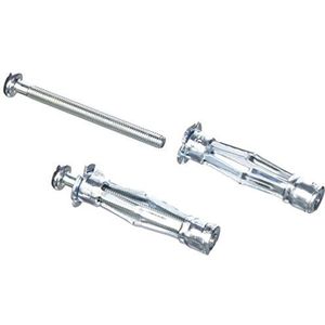 Molly M16150PB-XJ metalen pluggen 50 stuks 5 x 50 mm + schroeven - holle materialen - Pro-verpakking, grijs, 100 stuks