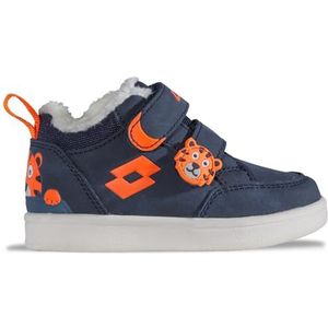 Lotto VELBANI FUR M Unisex Kids sneakers, marineblauw/oranje, 20 EU, Navy Oranje, 20 EU