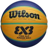 Wilson FIBA 3X3 REPLICA JUNIOR Basketbal, Maat: 5, Rubber, Voor binnen en buiten gebruik, Geel/Blauw, WTB1133XB