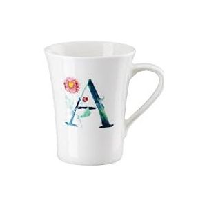 Flower alfabet A-aster beker met handvat