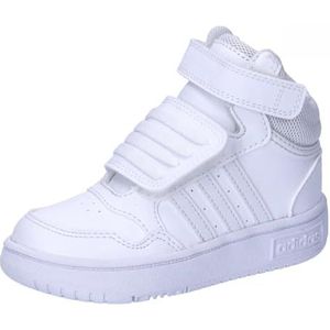 adidas Uniseks-Kind Hoops Mid Shoes, Cloud white/Cloud white/Cloud white, 21 EU