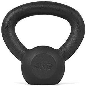 Athlyt Kg Kettlebell Weights in Black Unisex – Cast Iron Kettlebells & Weight Workout Equipment – Indoor Weight Training & Gym Home Fitness – Various Weights in 2 kg, 4 kg, 6 kg, 8 kg Kettlebell