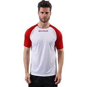 Givova - Hoofdhemd - Wit/Rood - 100% Polyester - Geborduurde Logo's