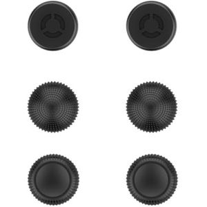 Lenovo Legion Go Joystick Caps, 3 paar (6 stuks), 3 stijlen (concaaf, bolvormig, cilinder), gemaakt voor Legion Go, ook compatibel met Steam Deck & ROG Ally- Eclipse Black